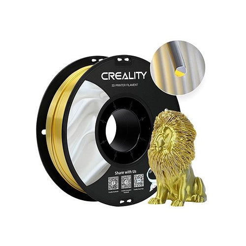 Creality 3D 3301120012. Druckmaterial: Polyacticsäure (PLA), Druckfarben: Blau, Gold, Markenkompatibilität: Creality 3D. Gewicht: 1 kg, Durchmesser: 1,75 mm. Menge pro Packung: 1 Stück(e), Verpackungsbreite: 210 mm, Verpackungstiefe: 70 mm (3301120012) afbeelding 1