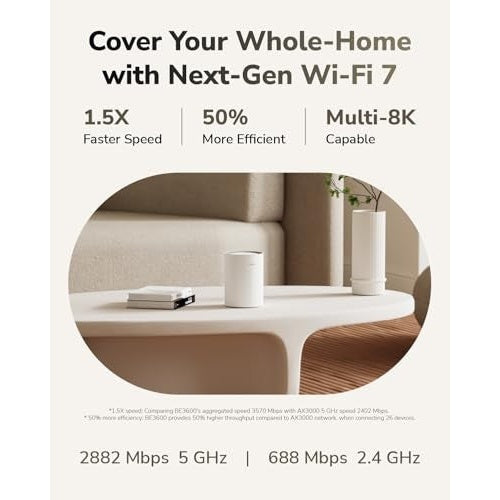 CUDY BE3600 Wi-Fi 7 Mesh Solution - Router - 2,88 Gbps (M3600(2-Pack)) afbeelding 3