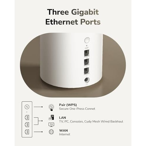 CUDY BE3600 Wi-Fi 7 Mesh Solution - Router - 2,88 Gbps (M3600(2-Pack)) afbeelding 6