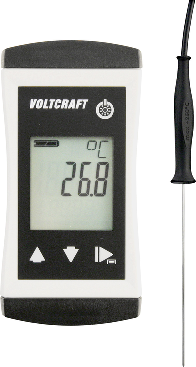 VOLTCRAFT PTM 100 + TPT-205 - Temperature Measuring Device -200 to 450 °C - Sensor Type Pt1000 - IP65