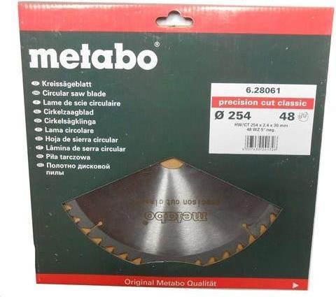 Metabo Classic Precision Cut Wood Circular saw blade, 254 mm, 48 teeth, for Metabo KGS 254 M (628061000)