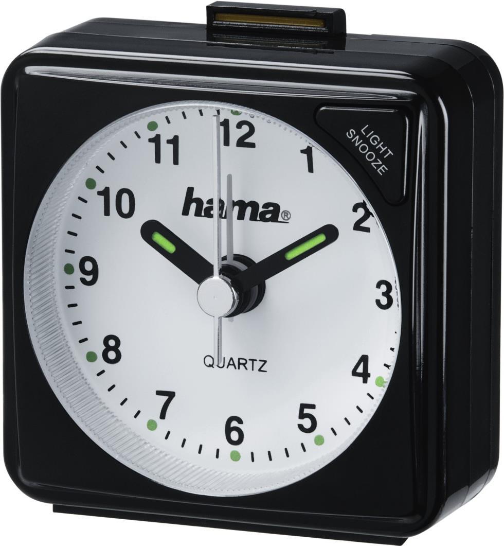 Hama A50 Quartz Table Clock Black Square 00186329