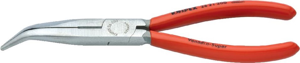 Knipex Elektronik- u. Feinmechanik Flachrundzange 40° gebogen 200 mm 26 21 200 (26 21 200)
