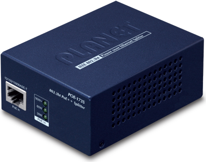 Planet POE-173S - IEEE 802.3,802.3ab, 802.3at, 802.3bt, 802.3u - 10/100/1000Base-T(X) - Black - PoE