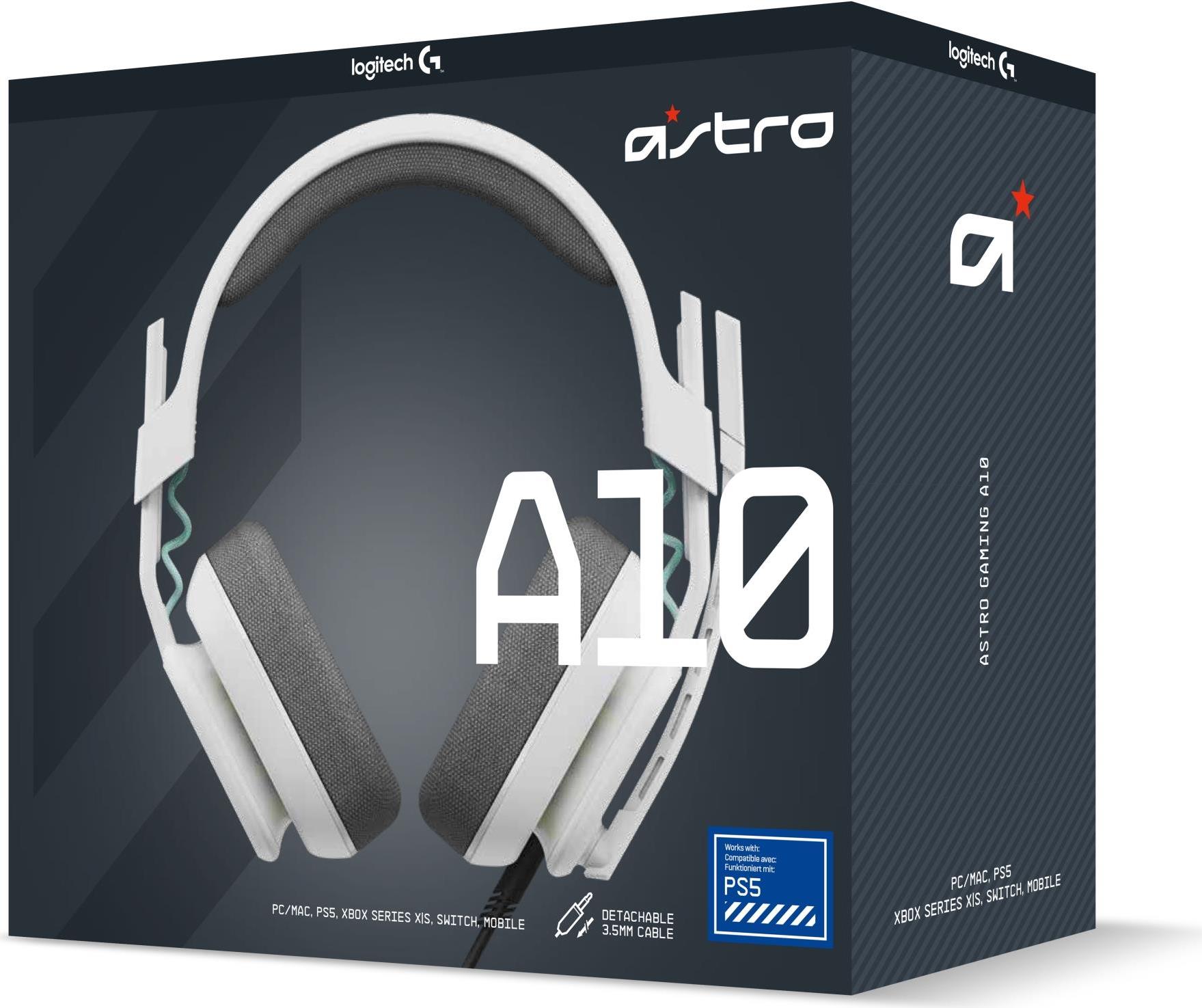 Logitech ASTRO Gaming A10 Gen 2 - Headset - over-ear - wired - 3.5 mm plug - white (939-002064)