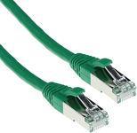 ACT Green 15 m LSZH S/FTP CAT6A Patch Cable with RJ45 Connectors (FB7715)