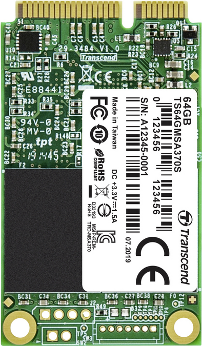 Transcend 370S - SSD - 64 GB - intern - mSATA - SATA 6Gb/s