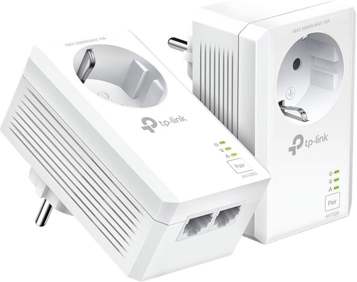 TP-Link Powerline TL-PA7027P - V1 - Starter Kit - Bridge - GigE, HomePlug AV (HPAV), HomePlug AV (HPAV) 2.0, IEEE 1901 - an Wandsteckdose anschließbar (Packung mit 2)