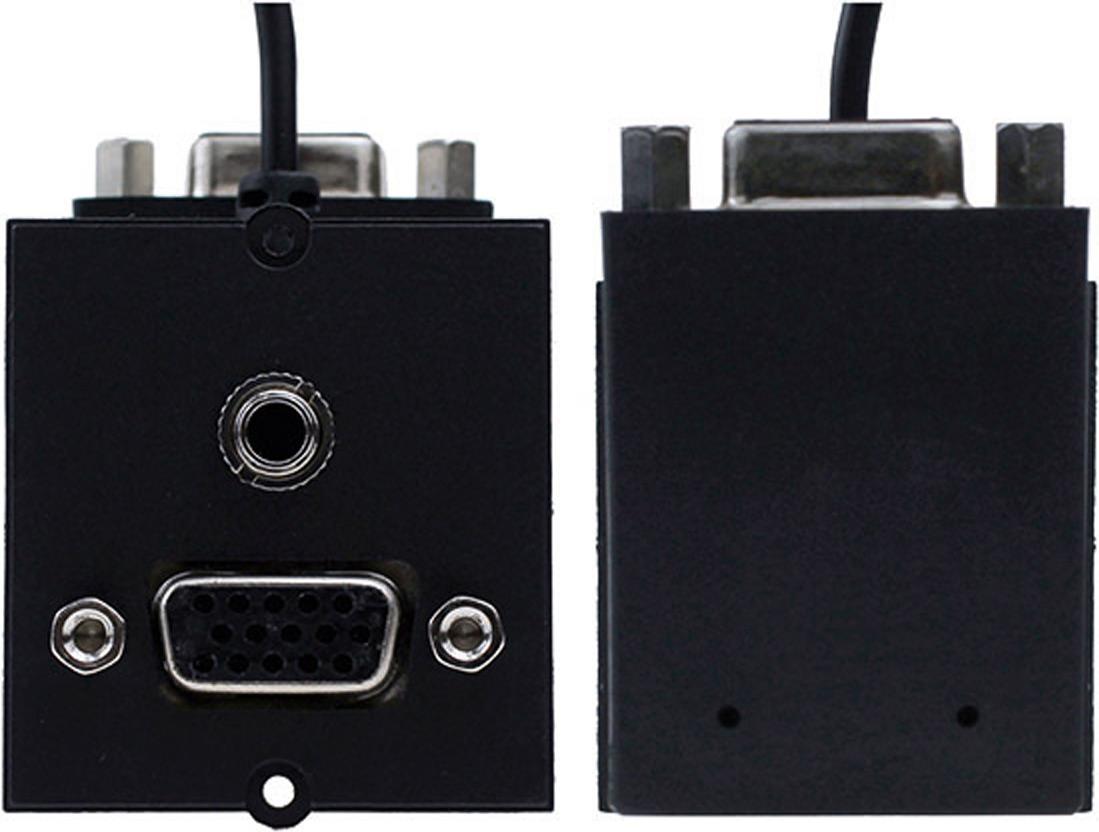 Bachmann 1x VGA + Jack Module, 90° Side Outlet, Custom Module, 917.058 1xVGA+jack