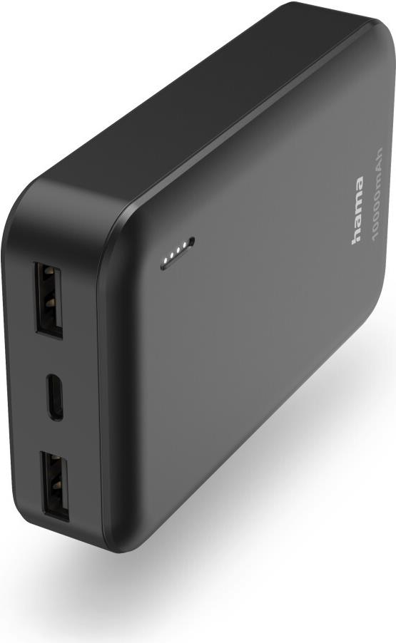 Hama Pocket 10 Power Bank - 10000mAh - Portable External Battery for Mobile Devices