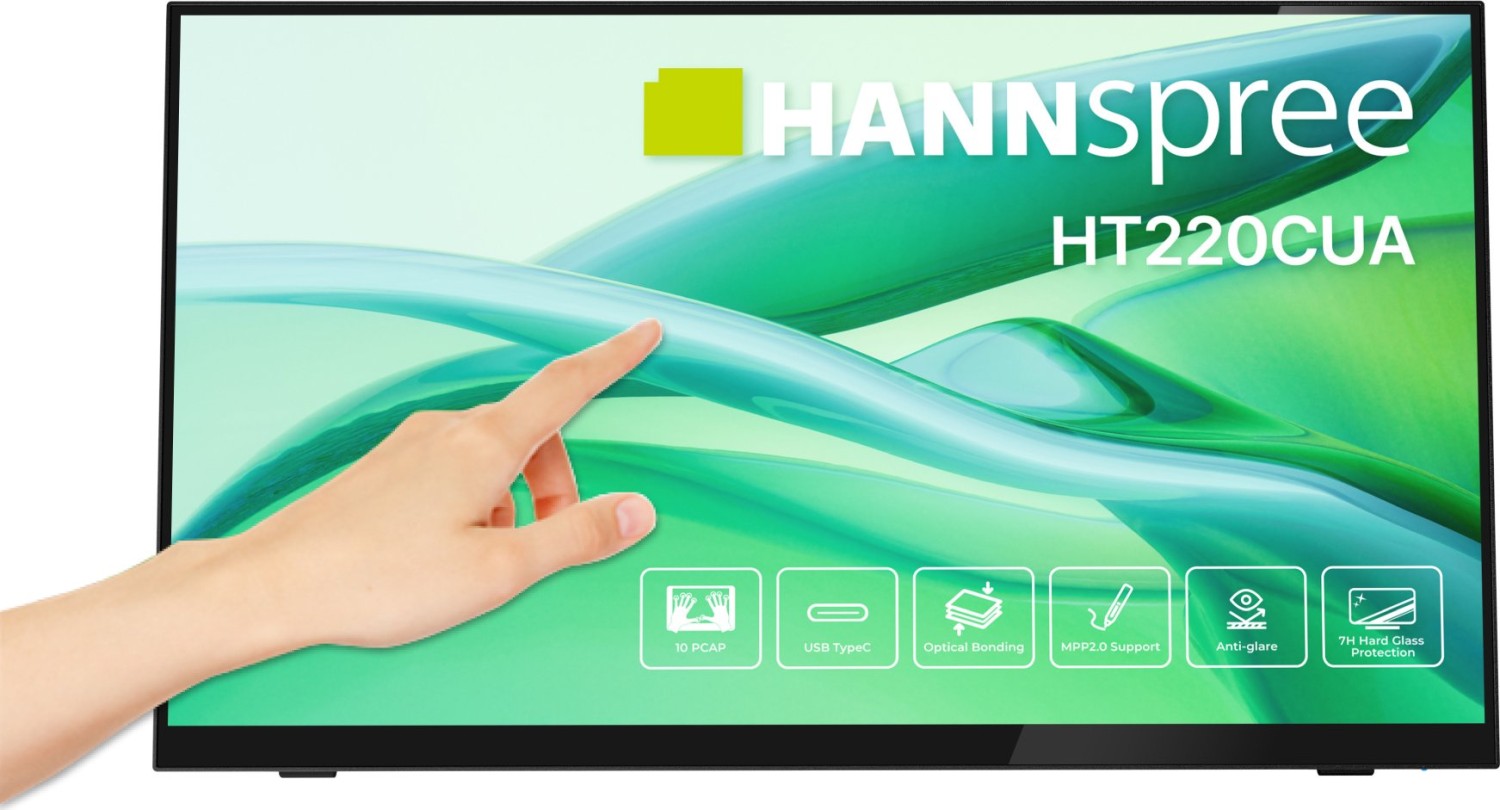 Hannspree 21.5" HT220CUA 16 TOUCH HDMI+DP - Flachbildschirm (TFT/LCD) - 21,5" [Energieklasse E] (HT220CUA)