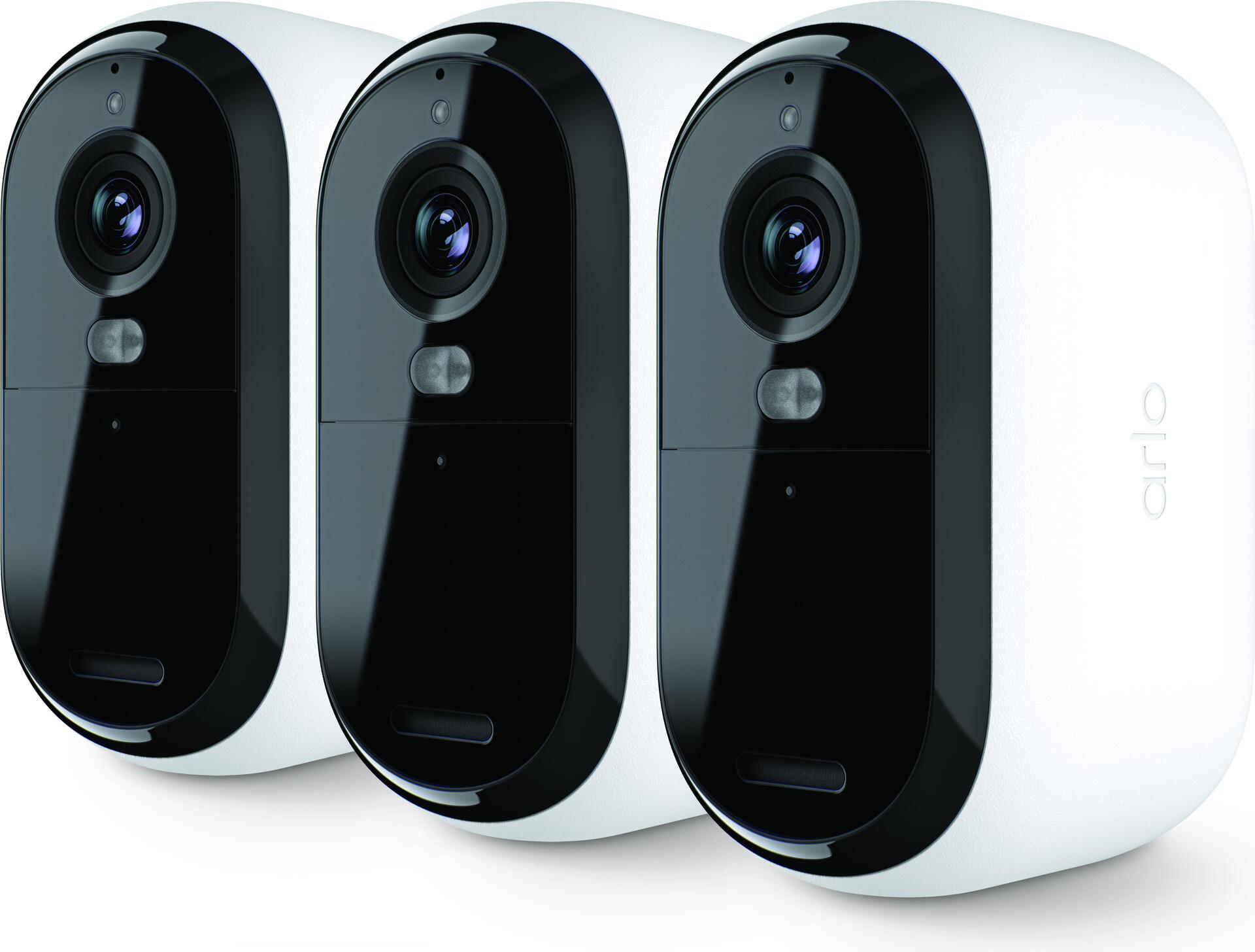 Arlo Essential2 Connected Security Camera 3 Pack 2K Resolution Color Night Vision (VMC3350-100EUS)