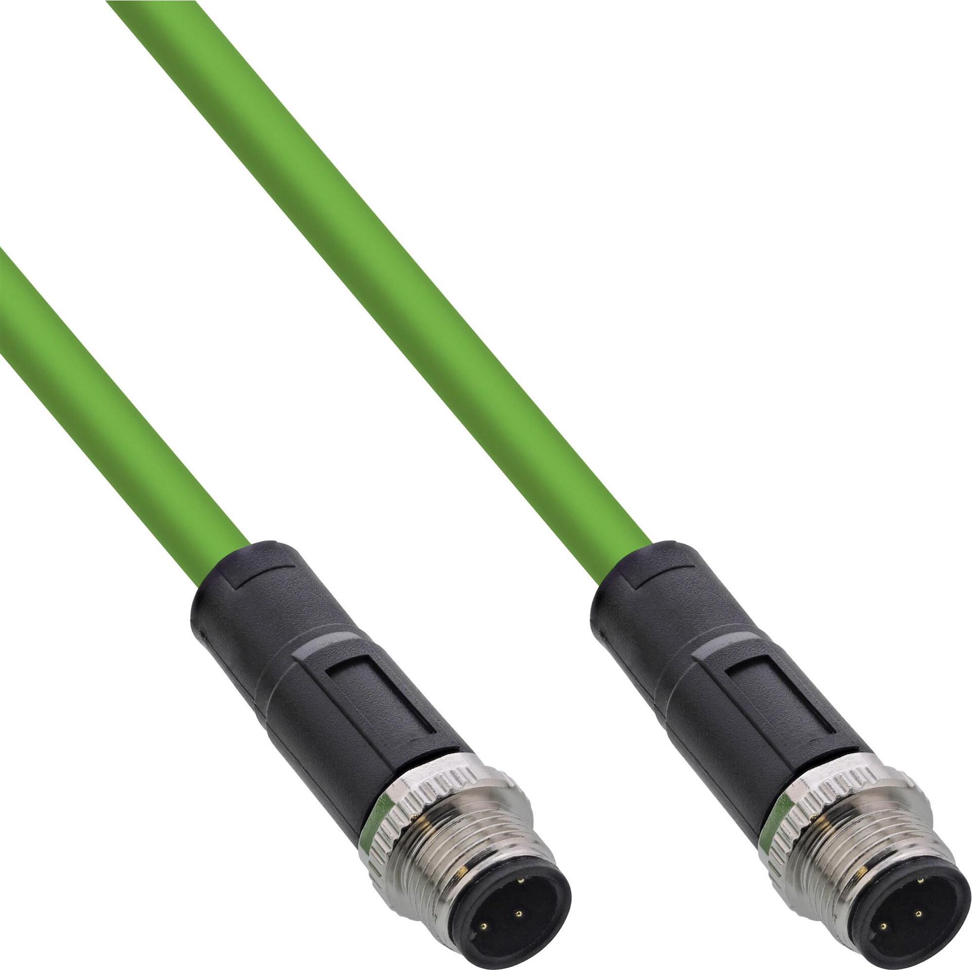 InLine® Industrial Network Cable, M12 4-pin D-coded male/male, PUR, 15 m (40315)