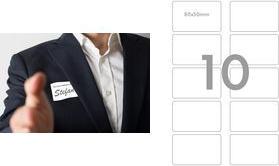 rillprint Name Labels, 80 x 50 mm, White, Self-Adhesive, 83700