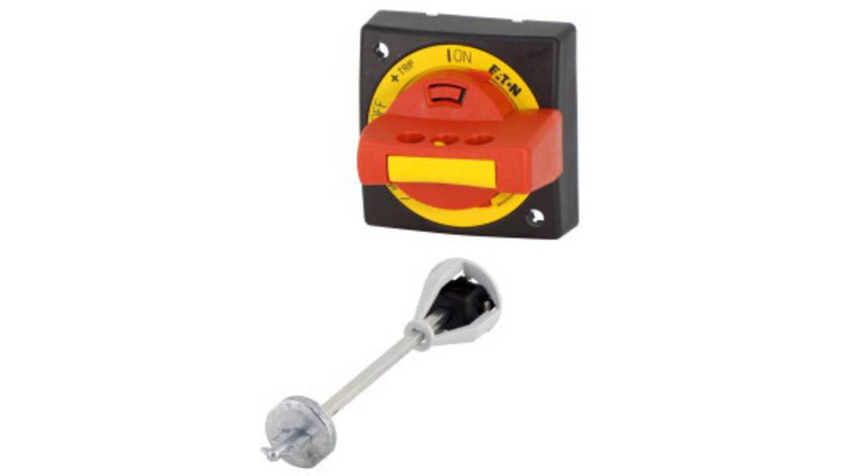 Eaton Lockable Door Coupling Handle, 64 x 64 x 54 mm, Red/Yellow, PKZ0-XRH-MCC (106137)