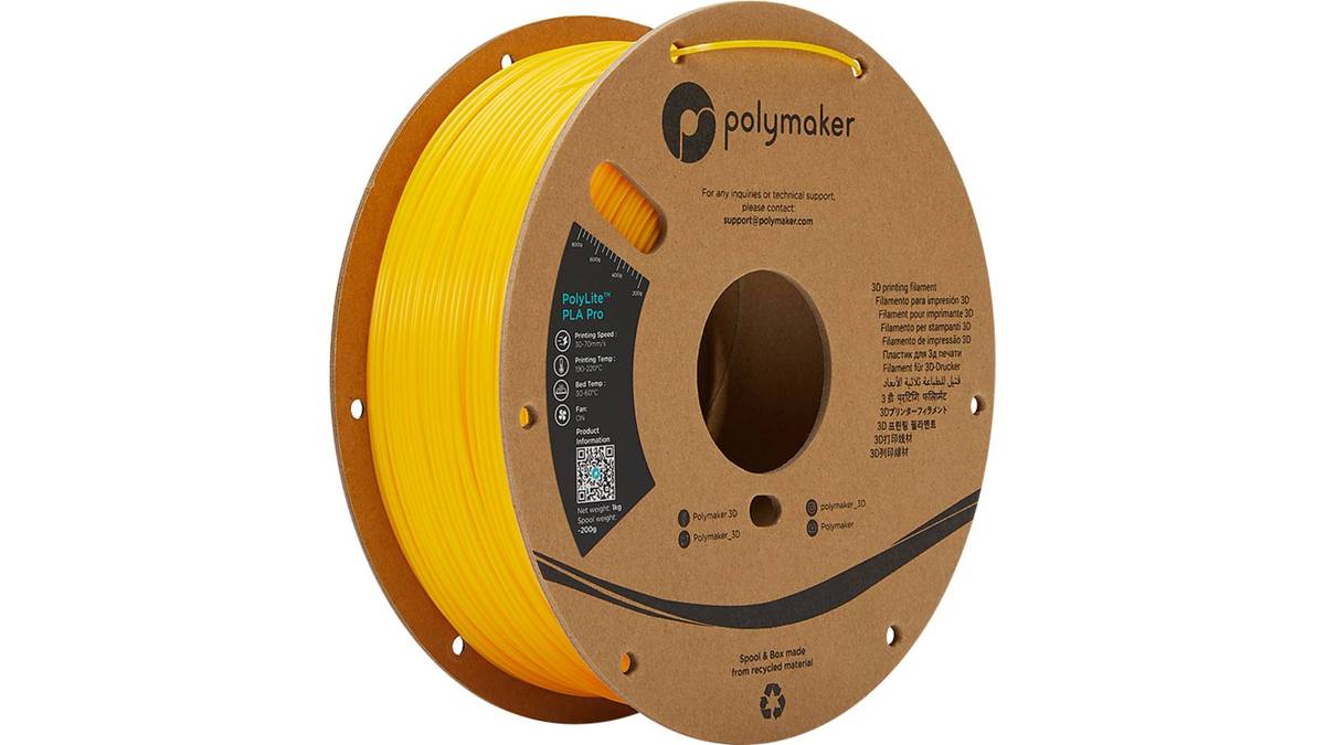 Polymaker PLA Pro Filament 1.75 mm 1000 g Yellow PA07009