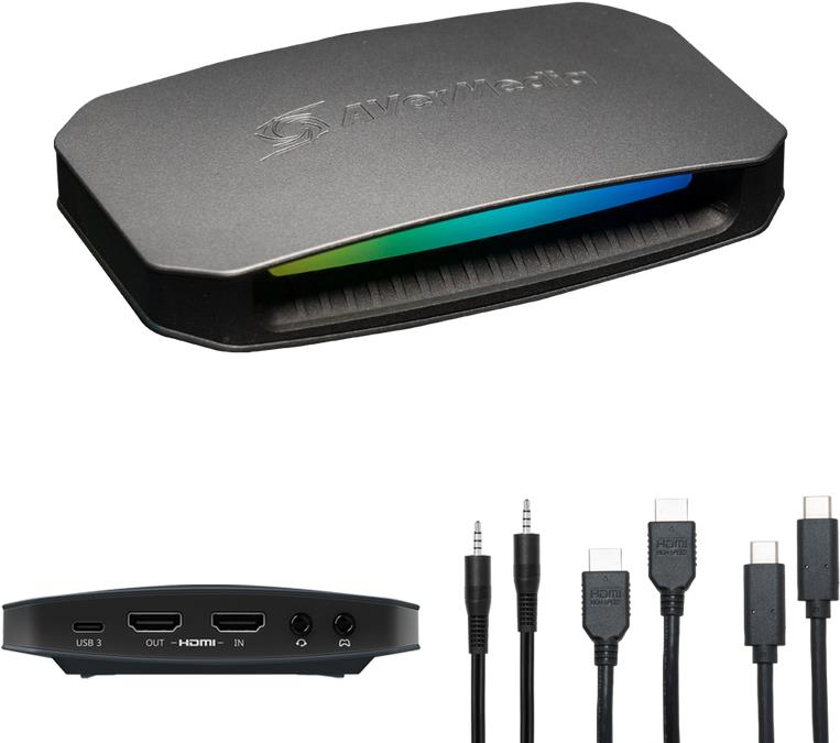AVerMedia 61GC553G20BV Black USB 3.2 Gen 1 3840 x 2160 pixels Game Console PC 60 fps (61GC553G20BV) 1080i 576i 480i