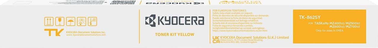 Kyocera TK-8625Y Toner Unit - Yellow for TASKalfa Printers 1T0C2KANL1
