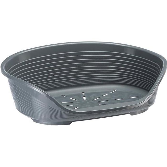 FERPLAST Siesta Deluxe Basket Size 6 - 70.5 x 52 x 23 cm - Dark Grey