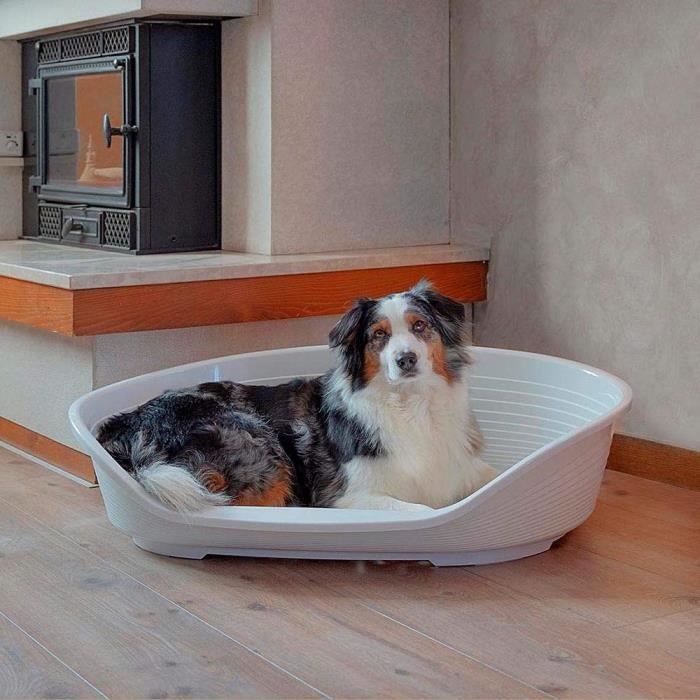FERPLAST SIESTA DELUXE Dog Bed Size 10 - Dark Grey - 93.5 x 68 x 28.5 cm