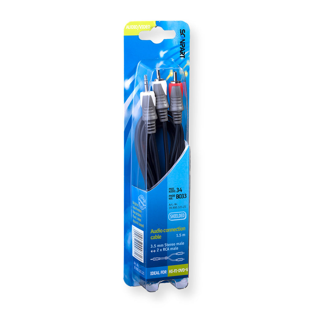 Scanpart Connection Cable 3.5 S(m)-2tulp(m) 1.5 m