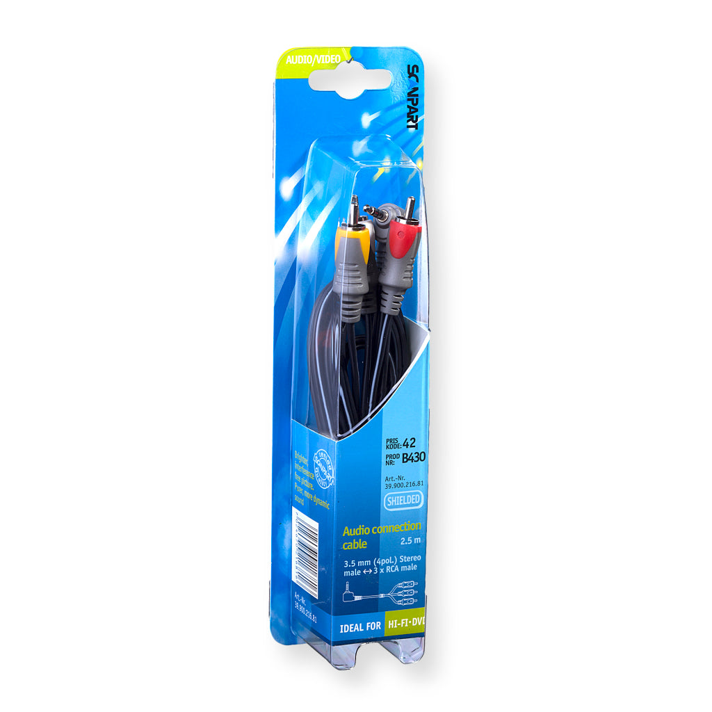 Scanpart Connection Cable 3.5 4p(m)-3tulp(m) 2.5 m