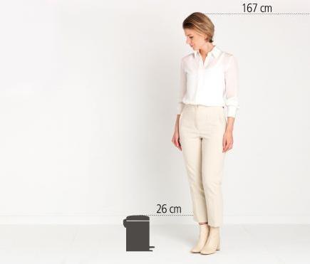 Brabantia NewIcon 3 L Round Bin, Beige, Belgium, 16.8 cm - 202582