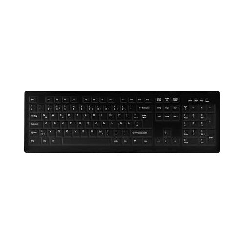 Active Key MedicalKey AK-C8100 Sanitizable - Tastatur - USB - Deutsch - Tastenschalter: Scissor-Key - black (AK-C8100F-U1-B/GE) afbeelding 1