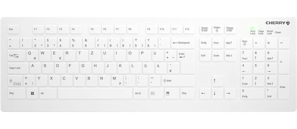 Active Key Cherry Medical Wireless AK-C8112-FUS-W/DE - vollversiegelt - 105 Tasten - deutsch - weiß (AK-C8112-FUS-W/DE) afbeelding 1