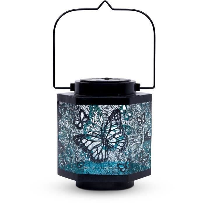GARDEN ID Solar Lantern - Butterfly - Ø13 h15 cm - 8h Autonomy - Switch