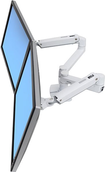 ERGOTRON LX Dual Monitor Arm White Desk Mount for 2 Screens up to 68.60 cm VESA 45-491-216
