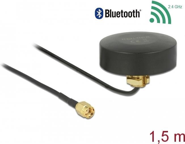 DeLOCK Antenna - Smart Home - 2 dBi - Omnidirectional - Indoor/Outdoor, Screw Mount - Black (66285)