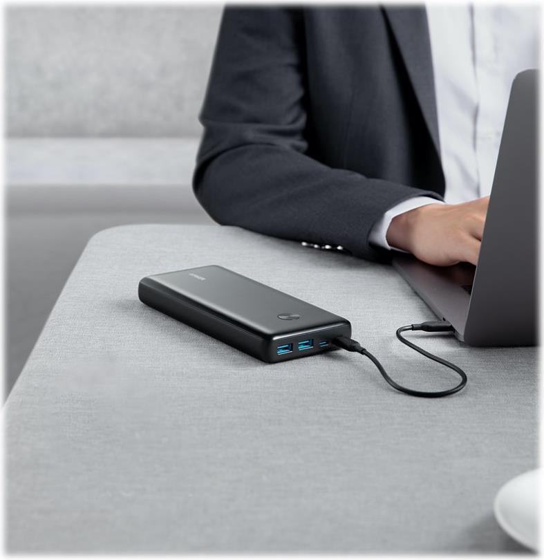 Anker PowerCore III Elite 25600 - Powerbank - 25600 mAh - 60 Watt - IQ 3.0 (2 x USB, USB-C) - Schwarz