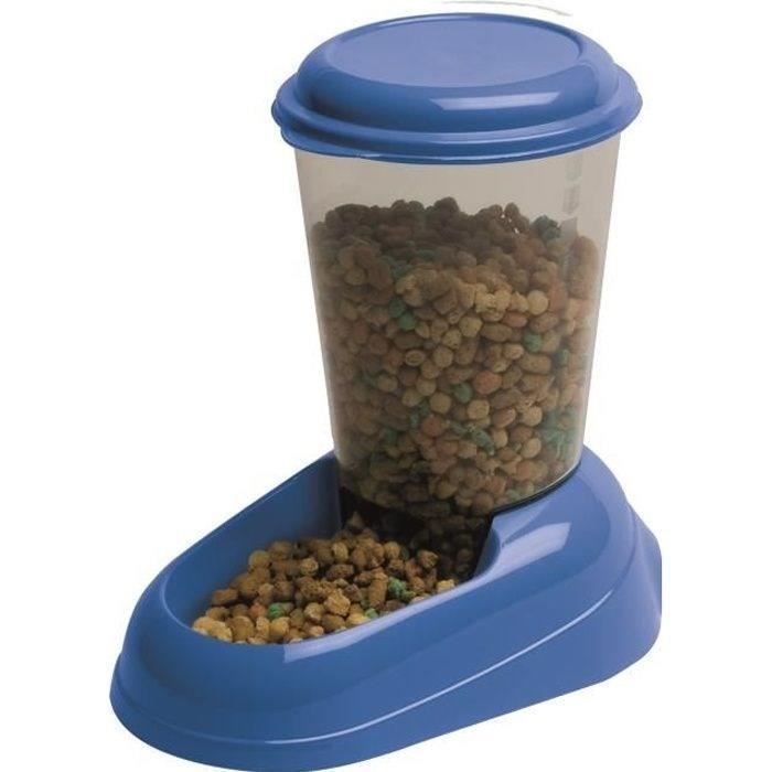 FERPLAST Zenith 3 L Plastic Pet Food Dispenser - Blue - Dog and Cat 29.2x20.2x28.8