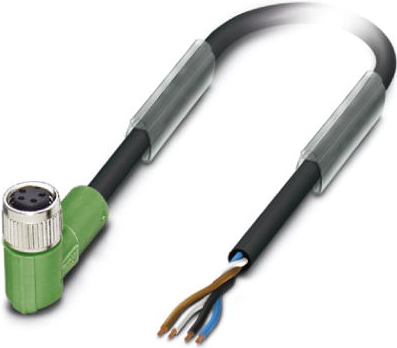 Phoenix Contact Sensor/Actuator Cable M8 (90°) Female Open 10.0 m (SAC-4P-10,0-PUR/M 8FR)