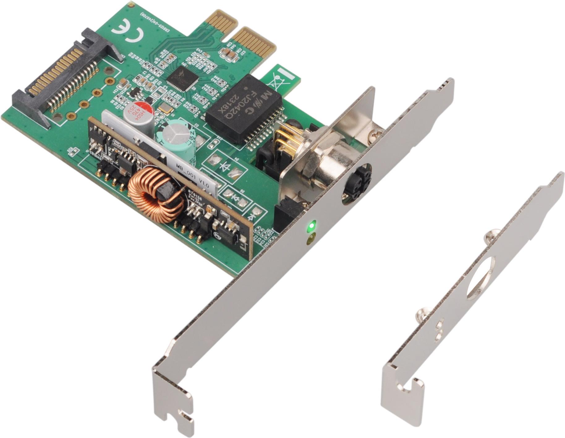 InLine Gigabit Network Card M12 x-coded PCIe x1 PoE+ (51124I)