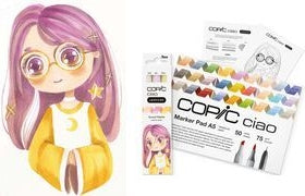 COPIC Ciao Sunset Palette Starter Marker Set, 1.0 + 6.0 mm, 220750208