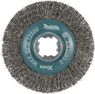 Makita Round Brush for Metal - 115 mm - X-LOCK - for Makita GA041GM201, GA044GZ, XGT GA041GZ