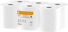 WEPA Hand Towel Roll HiCycle, 2-Ply, 138 m Tissue, 100% Recycled, White, Waffle Embossed, 6 Pieces