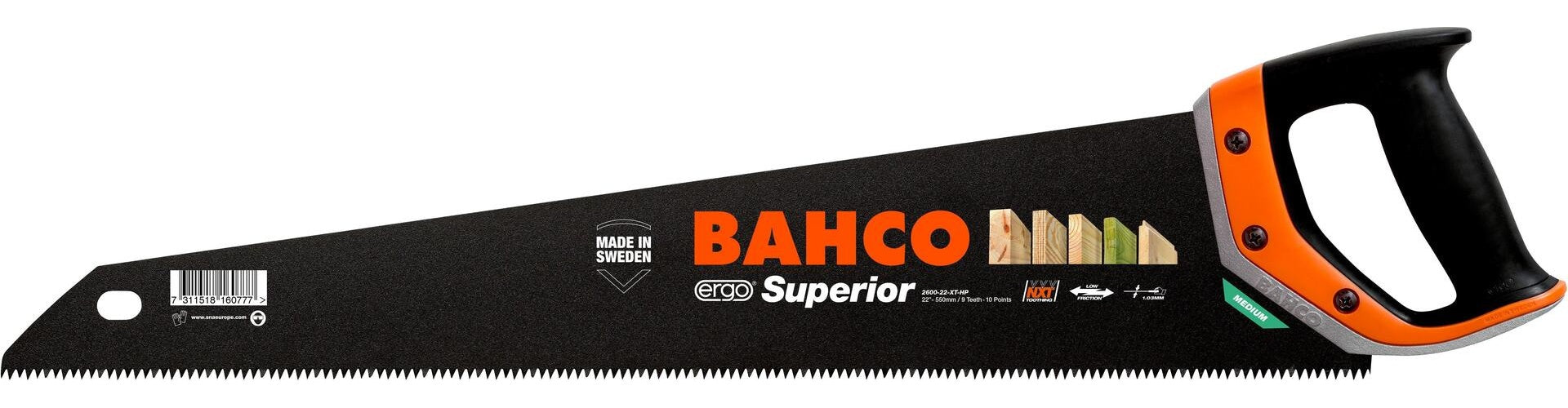 Bahco Fuchsschwanz Superior 475mm 9 Z/Zoll (2600-19-XT-HP) afbeelding 1