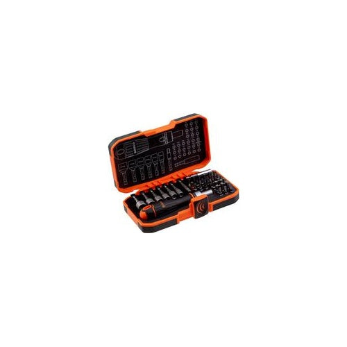 Bahco 59/S36BCR Bit-Set 36teilig Schlitz, Kreuzschlitz Phillips, Kreuzschlitz Pozidriv, Sechskant, Außen-Sechsrund (TX) (59/S36BCR) afbeelding 1