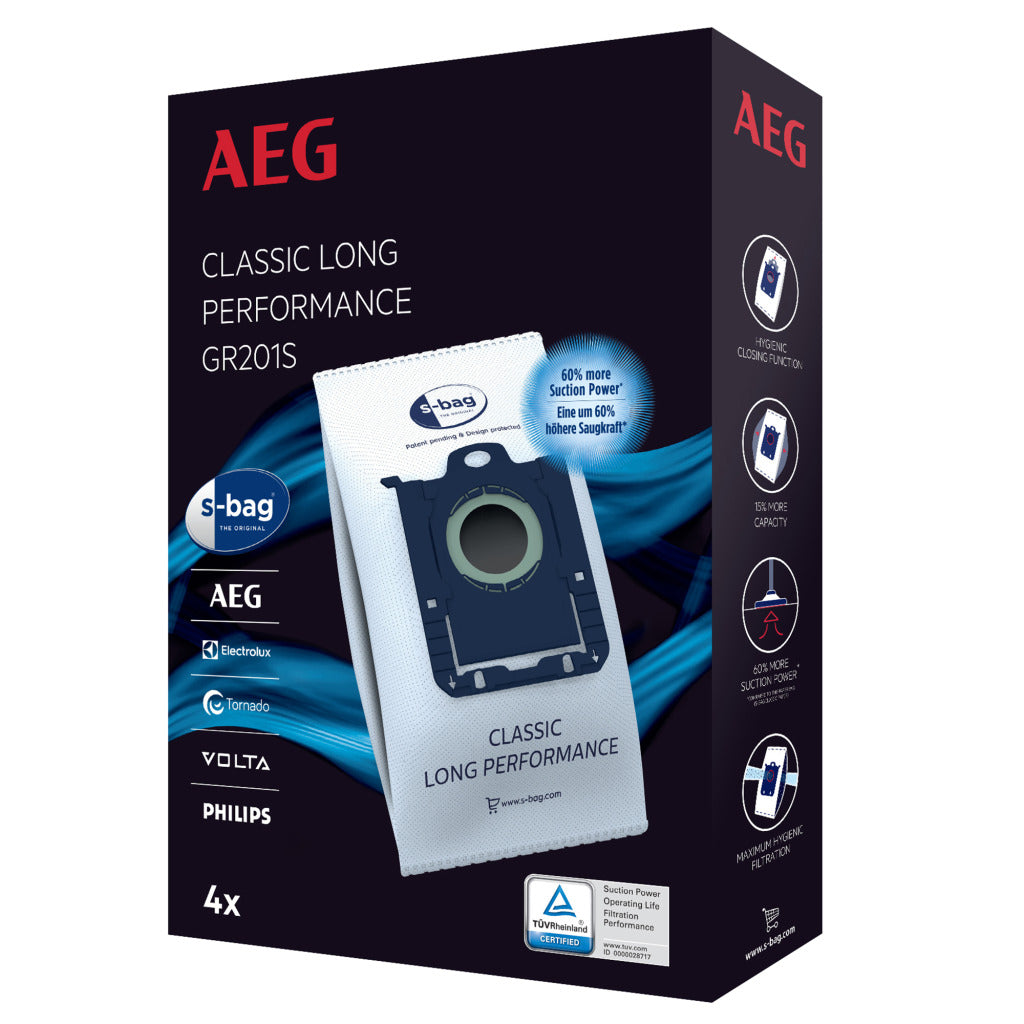 AEG S-Bag Long Perforated Size 201s Pack of 4