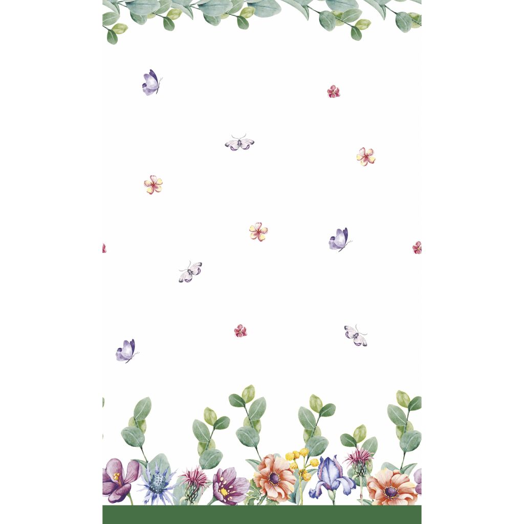 Duni Bio Dunicel Tablecloth Breezy Butterflies 138x220 cm - Eco-Friendly