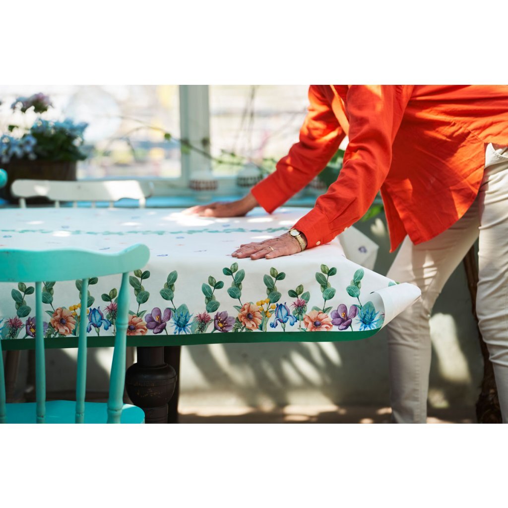 Duni Bio Dunicel Tablecloth Breezy Butterflies 138x220 cm - Eco-Friendly