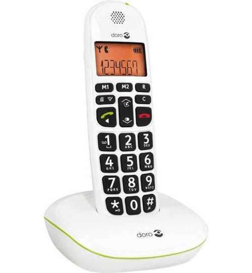 doro PhoneEasy 100w weiss schnurl. DECT/Großtasten (380099) afbeelding 1