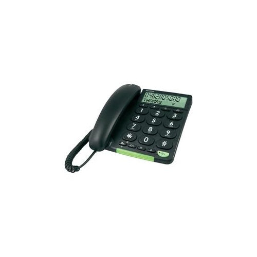 DORO PhoneEasy 312cs - Telefon mit Schnur mit Rufnummernanzeige - Schwarz (380005) afbeelding 1