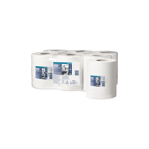 TORK Mehrzweck-Putzrolle, 2-lagig, weiß, 125 m - stark Papierwischtücher aus Hybrid Qualität (Tissue plus & Tissue) - 6 Stück (13 00 44) afbeelding 1