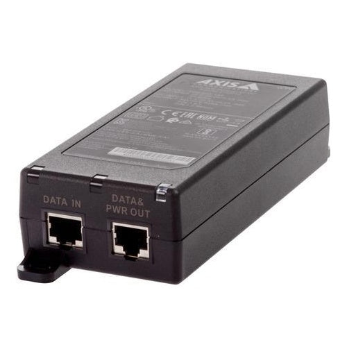 AXIS Midspan - Power Injector - AC 24 / DC 10-28 V - 30 Watt - Ausgangsanschlüsse: 1 - Schwarz - für AXIS P1455-LE, P1455-LE-3 License Plate Verifier Kit, Q60 Series (02208-001) afbeelding 1