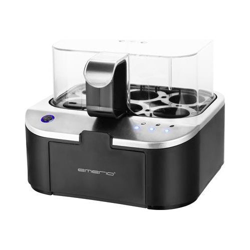 EMERIO EB-123177.1 Eierkocher Antihaftbeschichtung, mit Messbecher, BPA-frei Schwarz, Silber (EB-123177.1) afbeelding 1