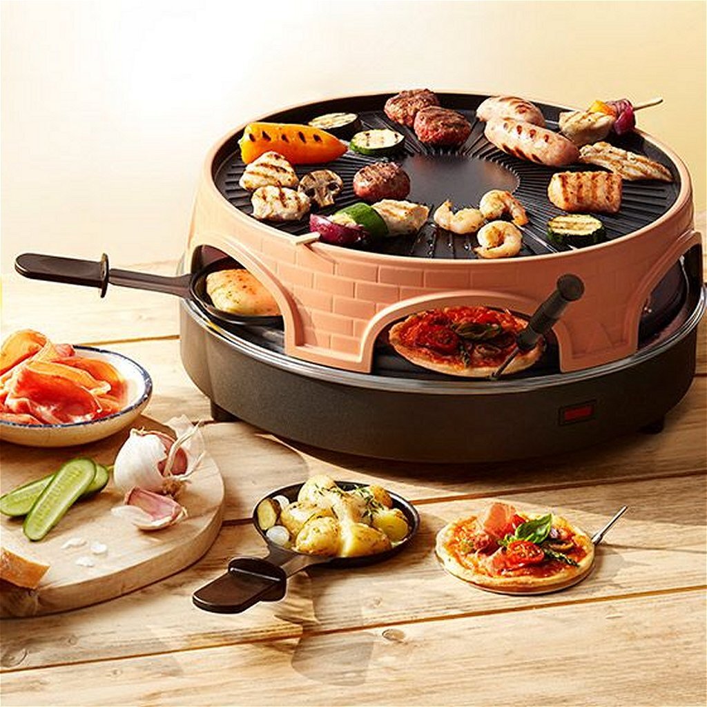 Emerio 3-in-1 Pizzarette + 6 Terracotta Pans PO-113255.4